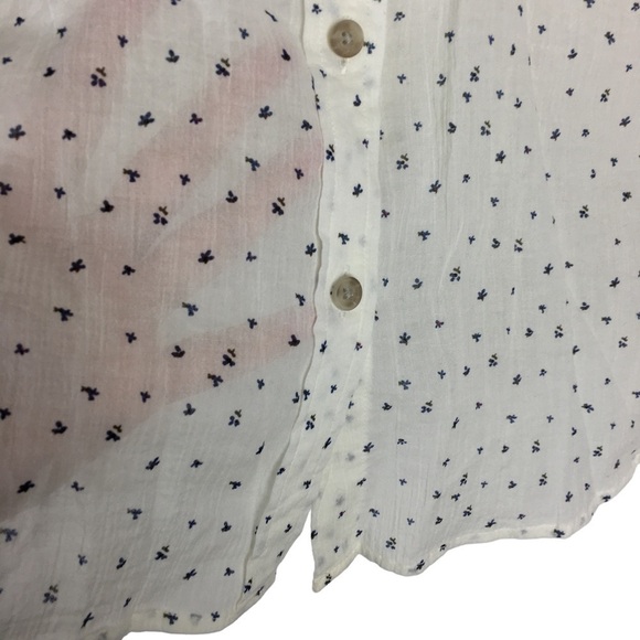 EDDIE BAUER Packable Long Sleeve Button Up Shirt Sheer Floral Size Medium NWT - Picture 5 of 10